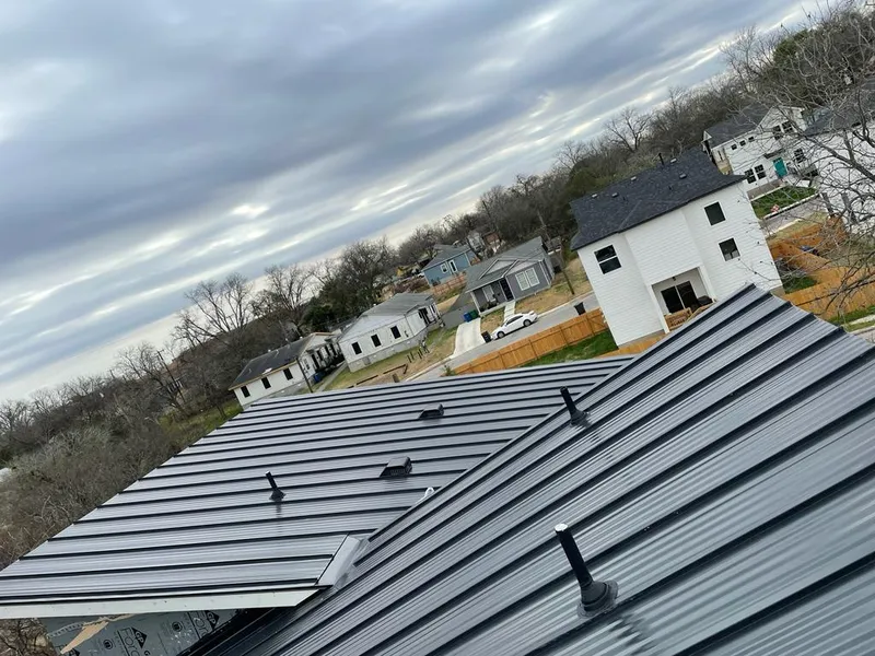 Standing seam metal roof panels with vents for Skylight Repair in Mascoutah